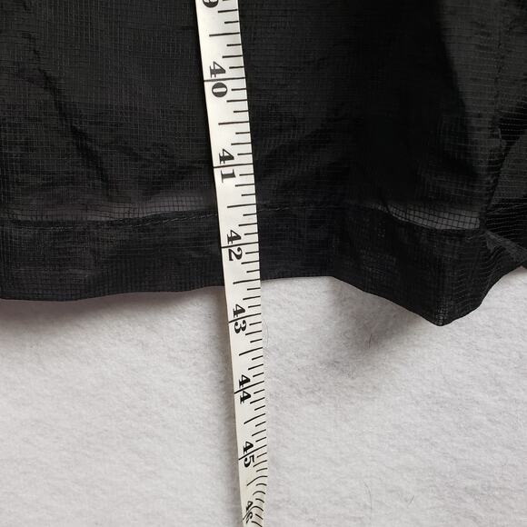 Donna White Women's L Semi‎ Sheer Nylon Overcoat Black Button Front Whimsigoth - Picture 7 of 16